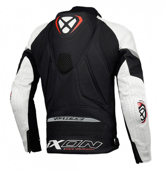 Ixon VORTEX Jacket Blk/Wht Sport Leather – DR MOTO