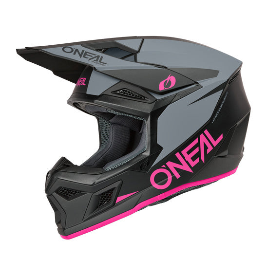 O'Neal 2026 3SRS SOLID Mx Helmet - Pink/Grey/Black