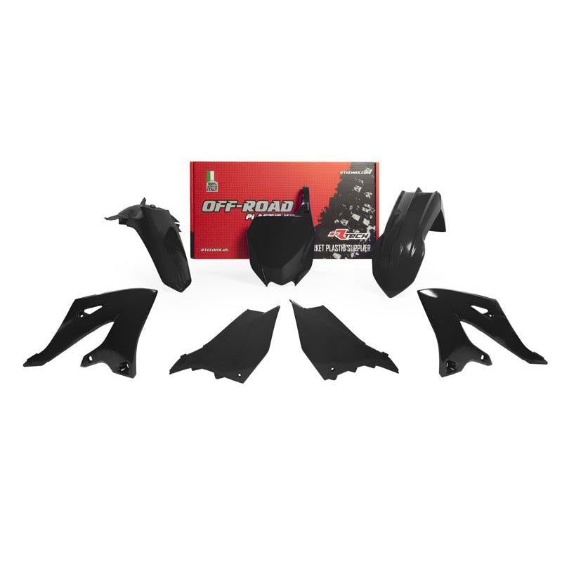 PLASTICS KIT RTECH 5 PIECE BLACK YAMAHA YZ125 22-ON YZ125X 23-ON YZ250 22-ON YZ250X 23-ON