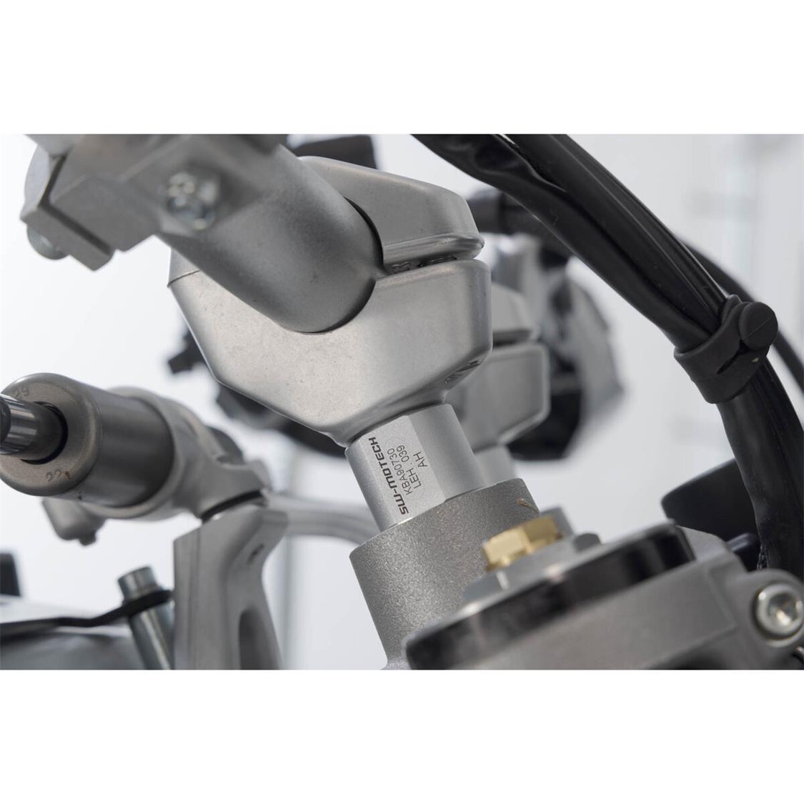 HANDLEBAR BAR RISER SW MOTECH 28MM HANDLEBARS SILVER DUCATI DESERT X 22-ON