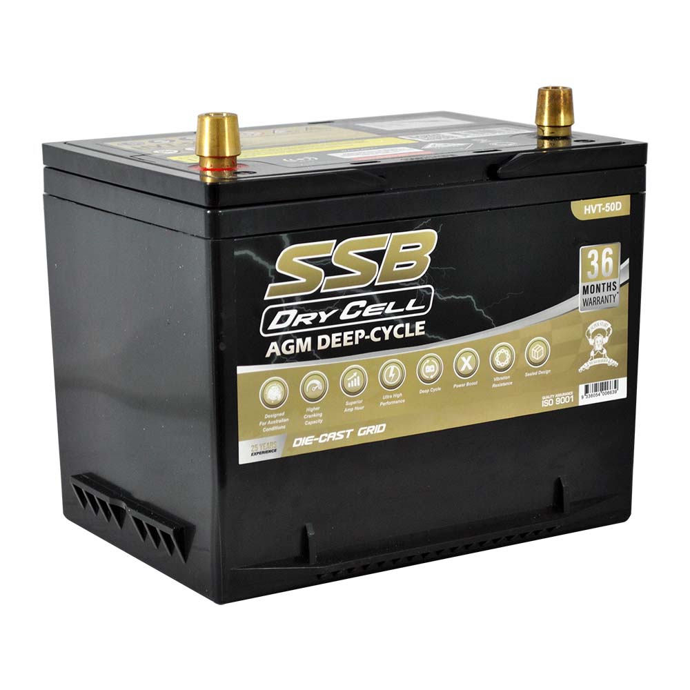 HVT-50D AGM Dry Cell Battery 12V 60Ah 600CCA – SSB HVT High Performance