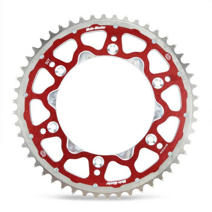 SPROCKET REAR MOTO MASTER FUSION DUAL RING 52T RED BETA GAS GAS HUSQVARNA SHERCO SUZUKI