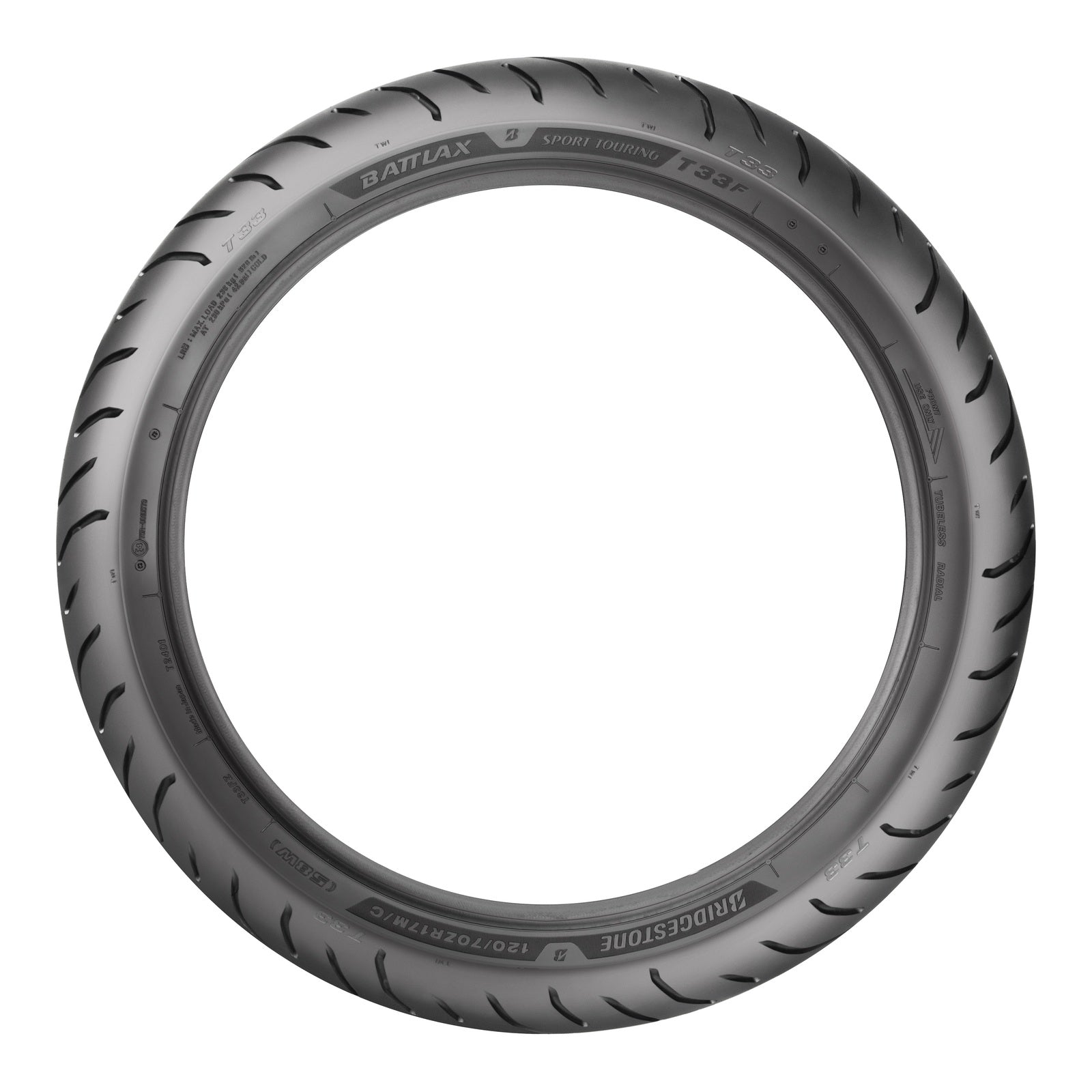 Bridgestone Battlax T33 120/70ZR18 Front Sport Touring Tyre (59W)