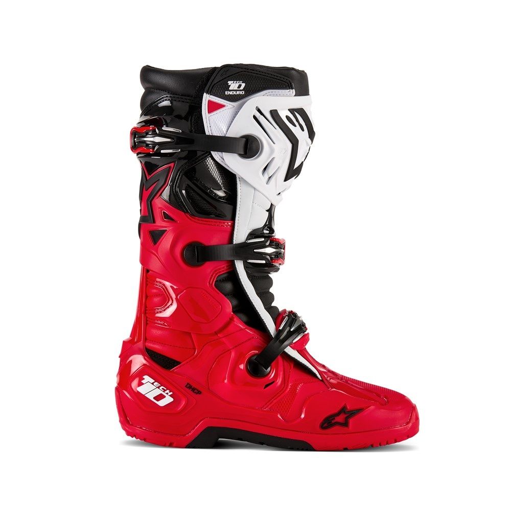 Alpinestars Tech-10 Enduro Boots - Bright Red/Black/White