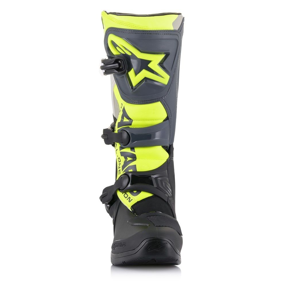 Alpinestars Tech-3 MX Boots - Black/Cool Gray/Yellow Fluoro