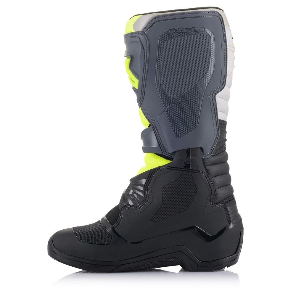 Alpinestars Tech-3 MX Boots - Black/Cool Gray/Yellow Fluoro