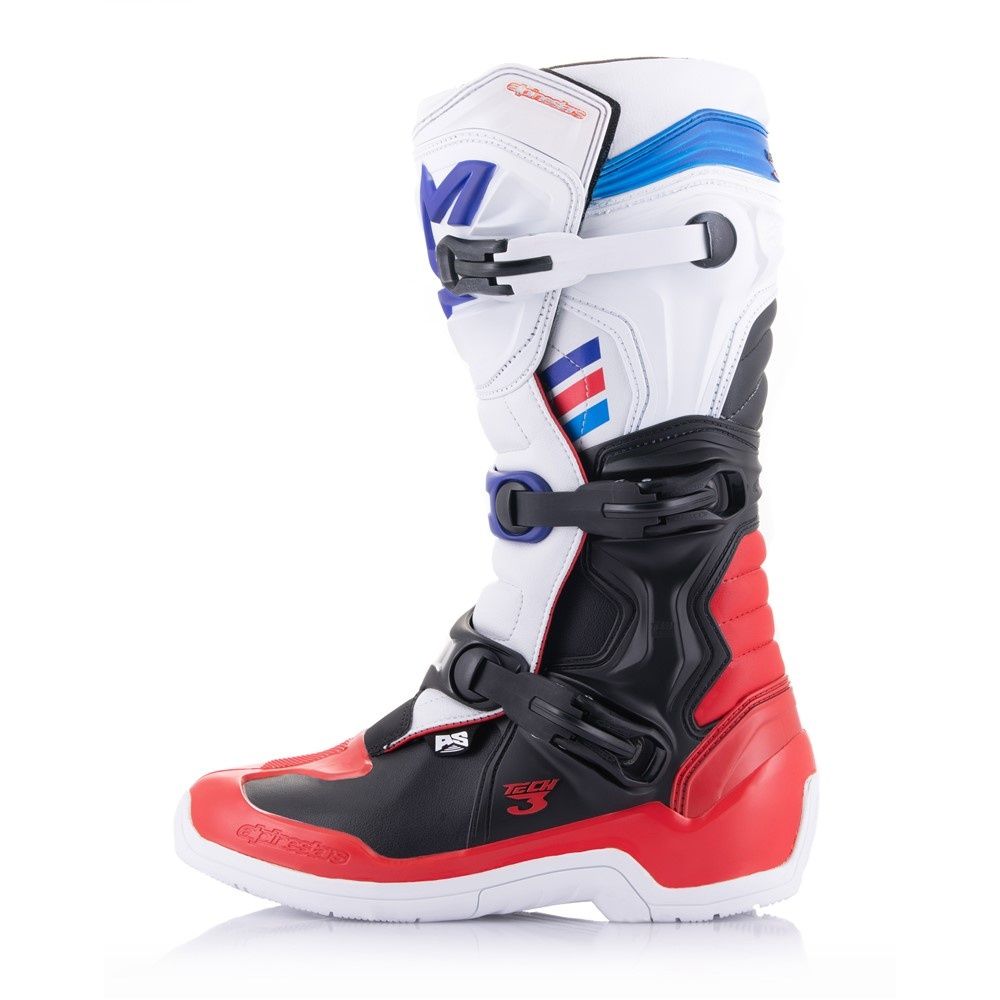 Alpinestars Tech-3 MX - Boots White/ Bright Red/ Dark Blue