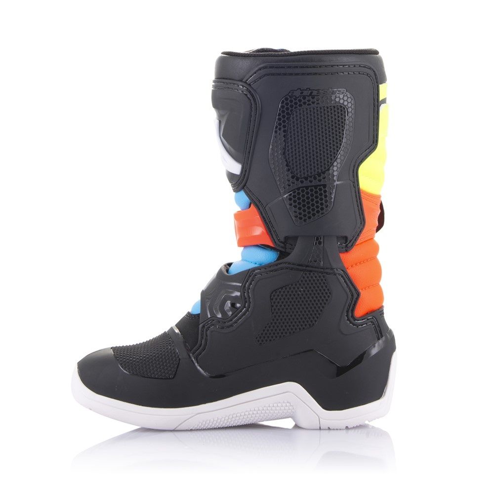 Alpinestars Tech-3S Kids MX Boots - Black/Yellow Fluoro/Red Fluoro