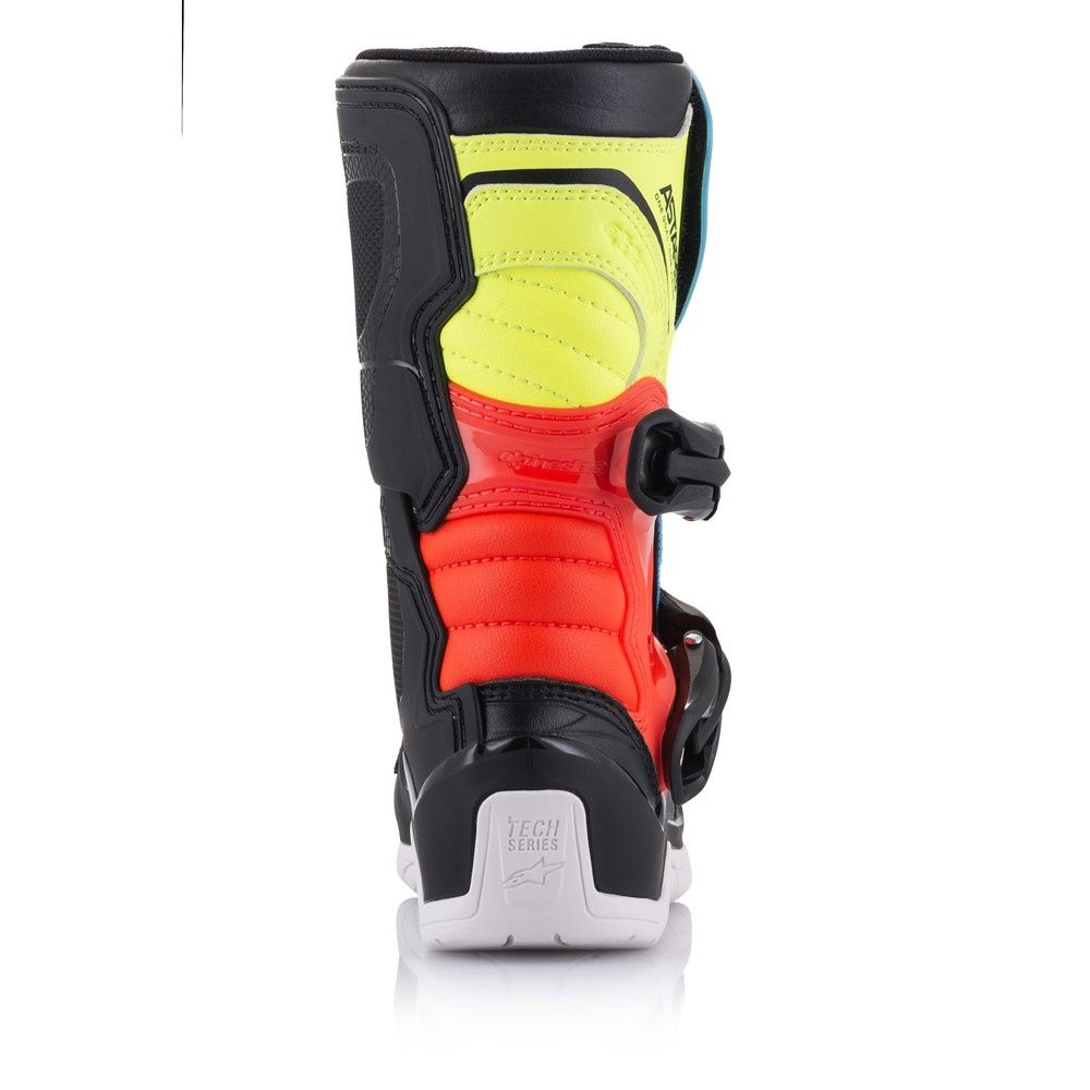 Alpinestars Tech-3S Kids MX Boots - Black/Yellow Fluoro/Red Fluoro