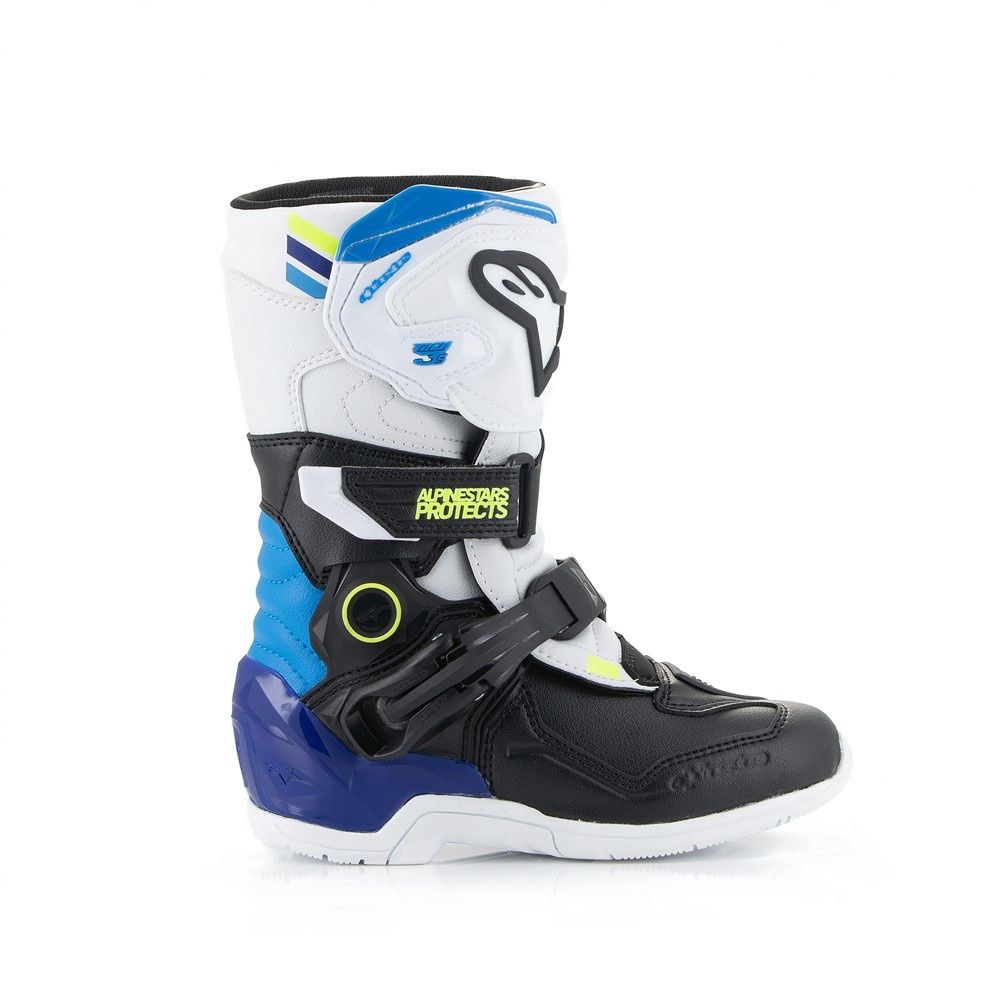 Alpinestars Tech-3S Kids MX Boots - White/Black/Enamel Blue