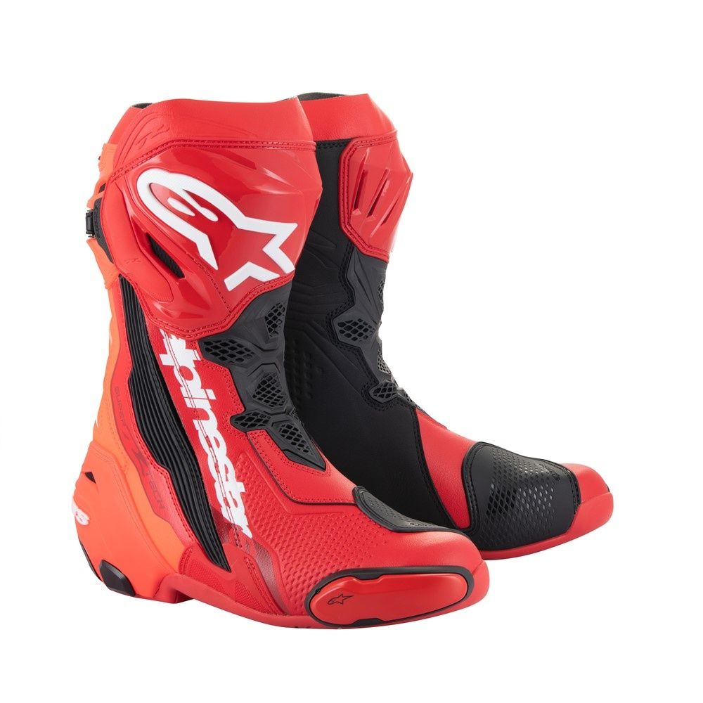 Alpinestars Supertech R Boots - Bright Red/Red Fluoro