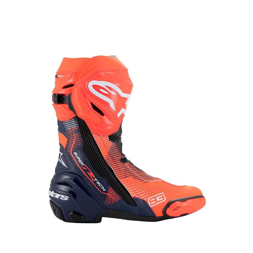 Alpinestars Supertech R Vented Boots -  Limited Edition Marquez Red Fluoro/Dark Blue/Black