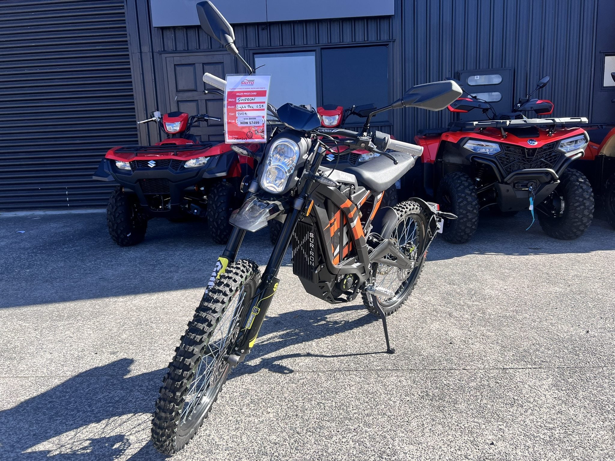 Surron Light Bee L1E (Road Legal with Compliance Certificate) Top speed 75kph