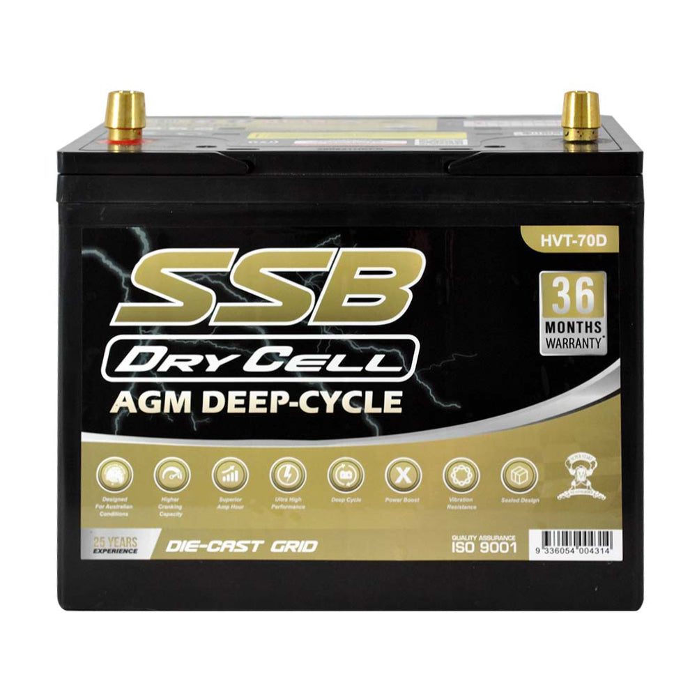 HVT-70D AGM Dry Cell Battery 12V 85Ah 620CCA – SSB HVT High Performance
