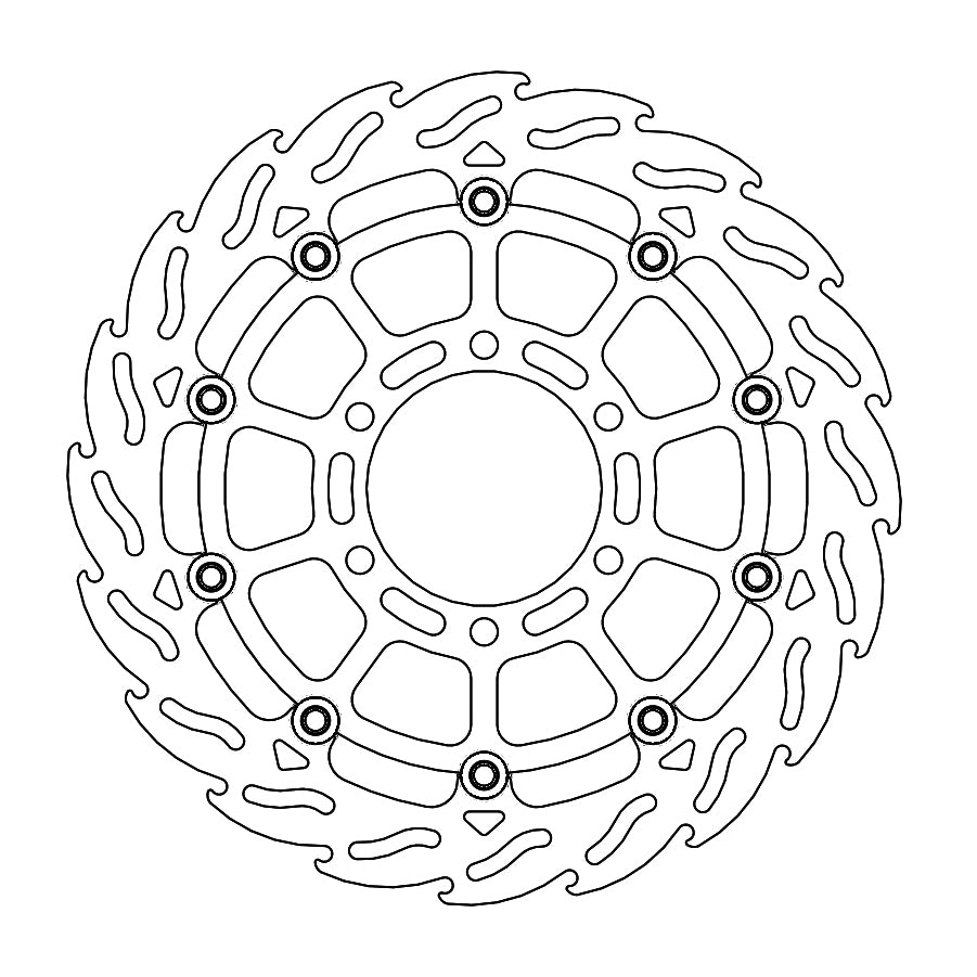 BRAKE DISC FRONT MOTO MASTER FLAME 320MM FLOATING HUSQVARNA KTM