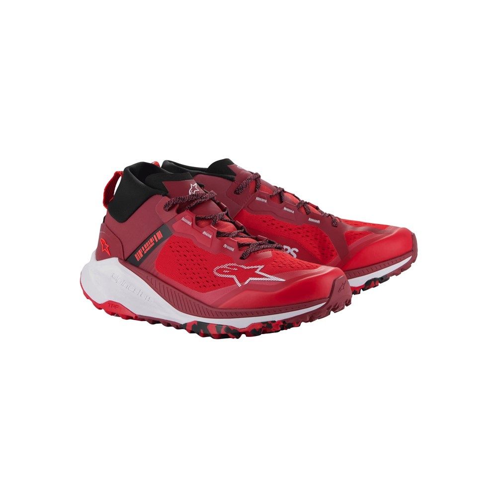 Alpinestars Meta XR v2 Shoes -  Bright Red/Dark Red/White