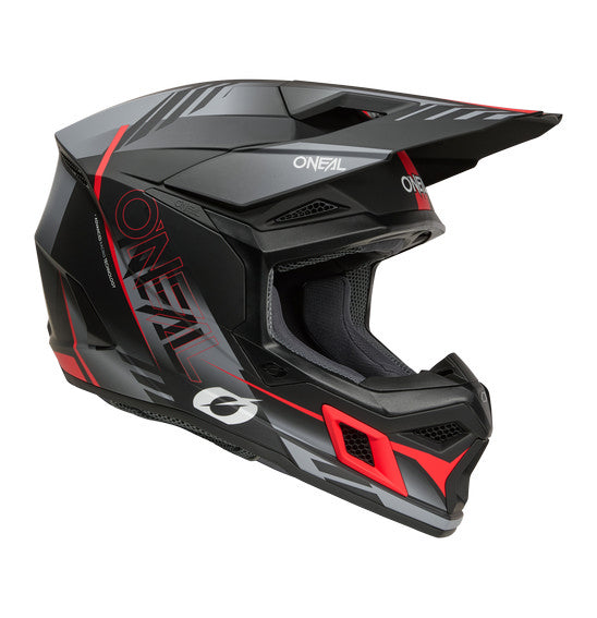 O'Neal 2026 3SRS HAZE Mx Helmet - Black/Grey/Red