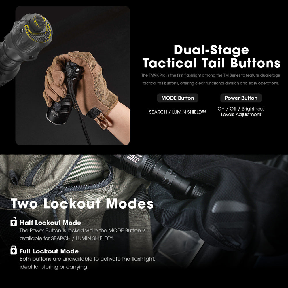 NITECORE TM9K PRO 9900 LUMEN USB-C RECHARGEABLE FLASHLIGHT