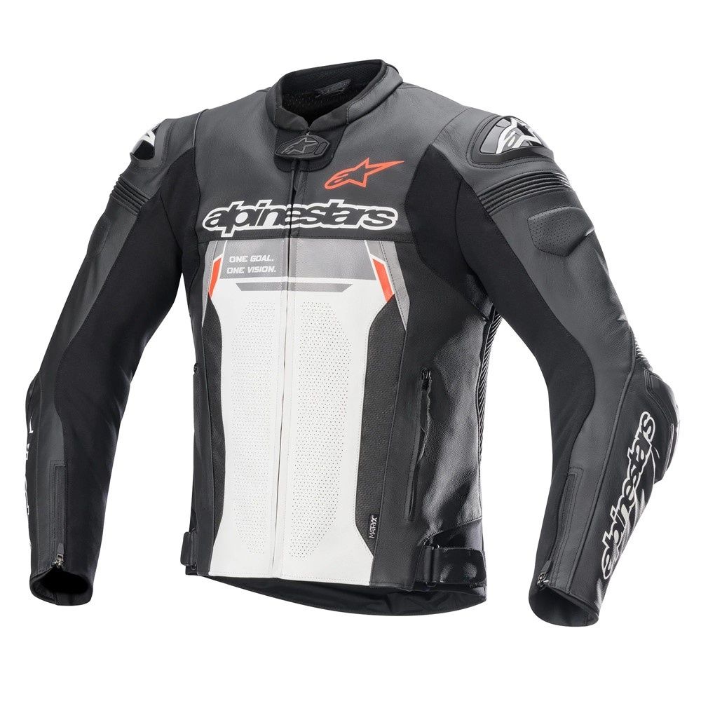 Alpinestars Missile Ignition V2 Leather Jacket - Black/White