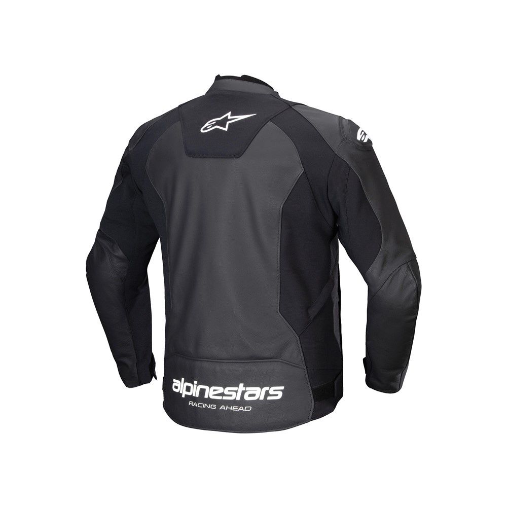 Alpinestars Faster v3 Leather Jacket - Black/White
