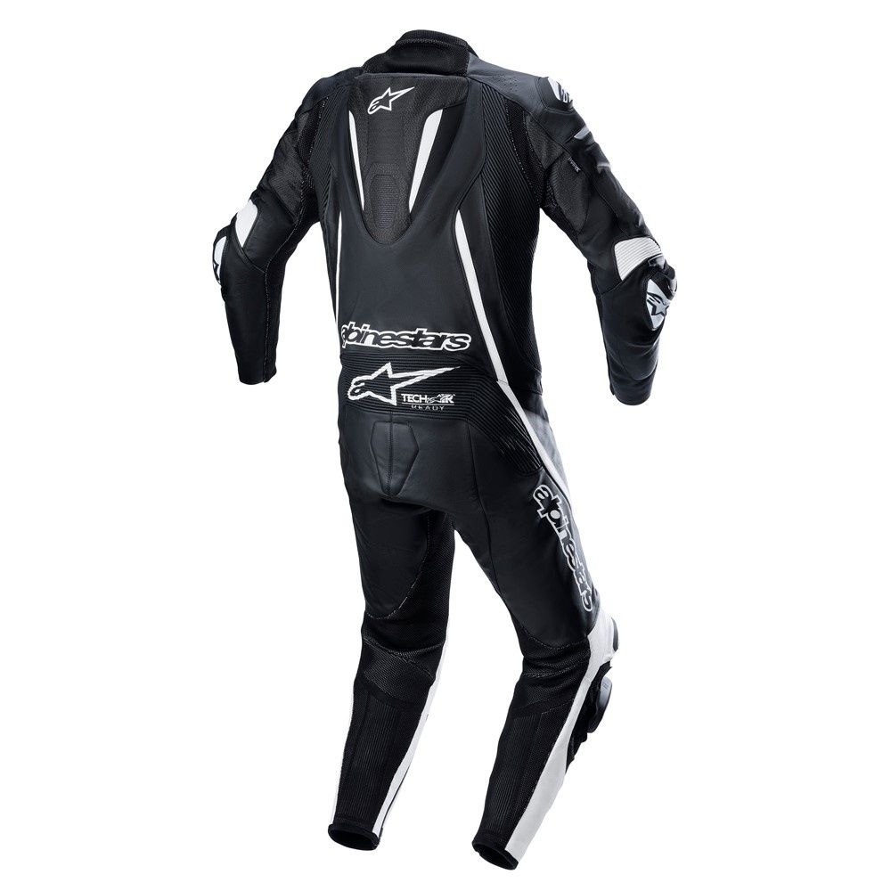 Alpinestars Fusion 1-Piece Leather Suit - Black/White