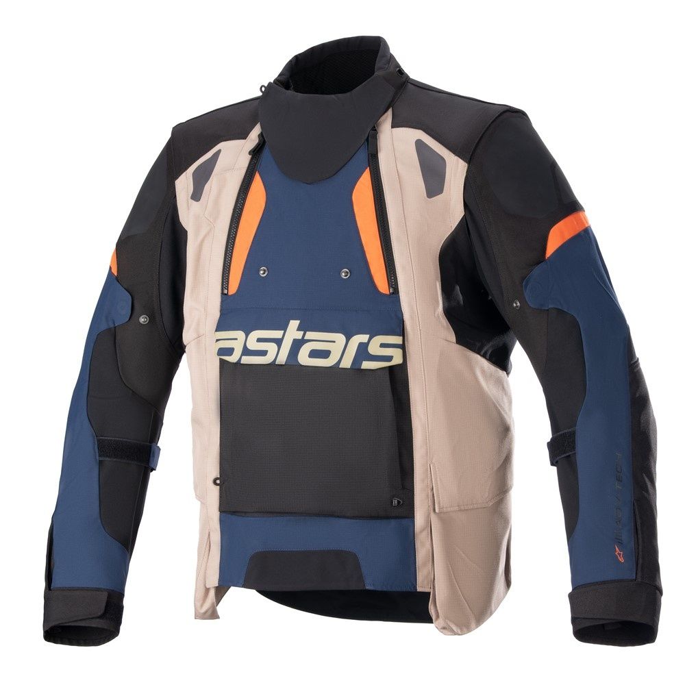 Alpinestars Halo Drystar® Jacket -  Dark Blue/Dark Khaki/Orange Fluoro