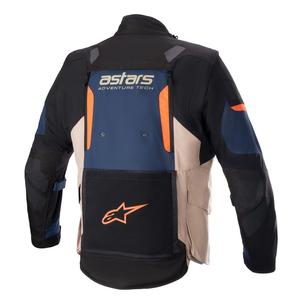 Alpinestars Halo Drystar® Jacket -  Dark Blue/Dark Khaki/Orange Fluoro