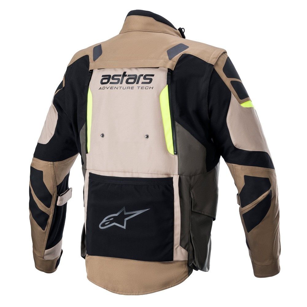Alpinestars Halo Drystar® Jacket - Dark Khaki/Sand/Yellow Fluoro