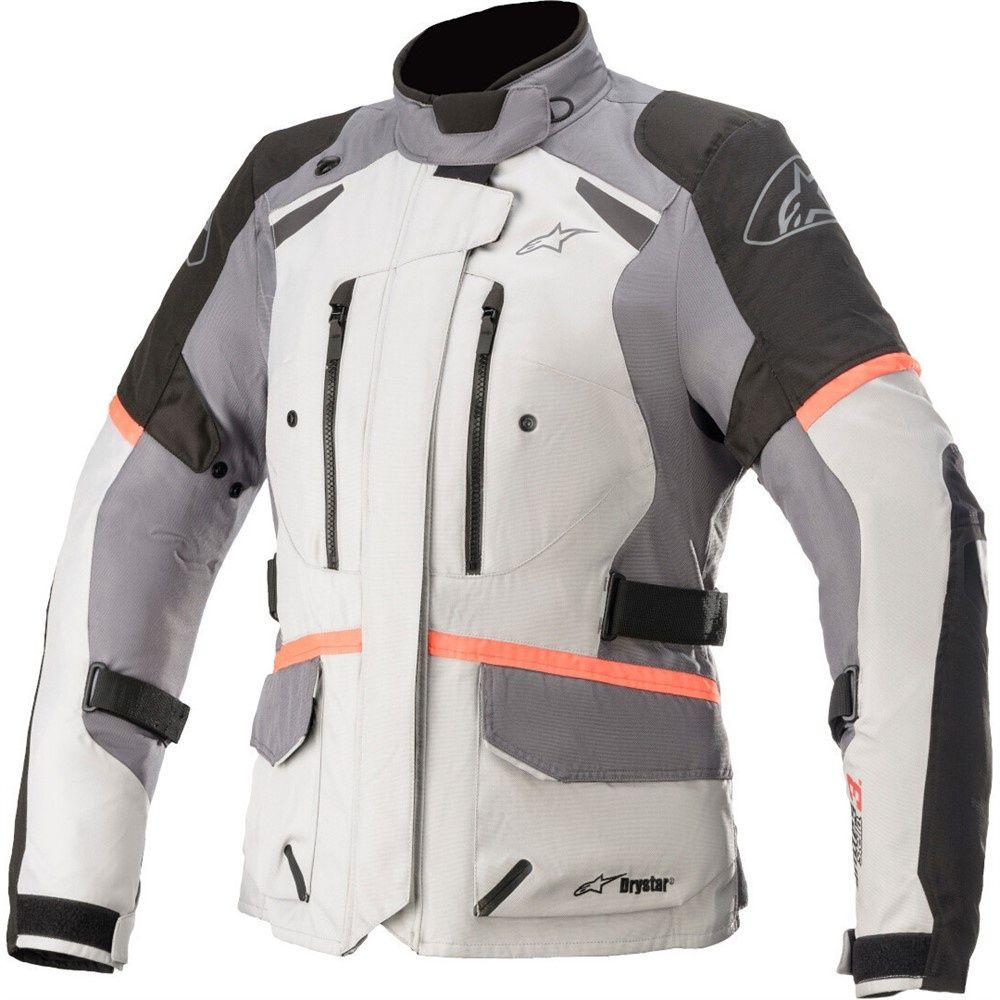 Alpinestars Stella Andes v3 Drystar® Women's Adventure Jacket - Ice Gray/Dark Gray/Coral