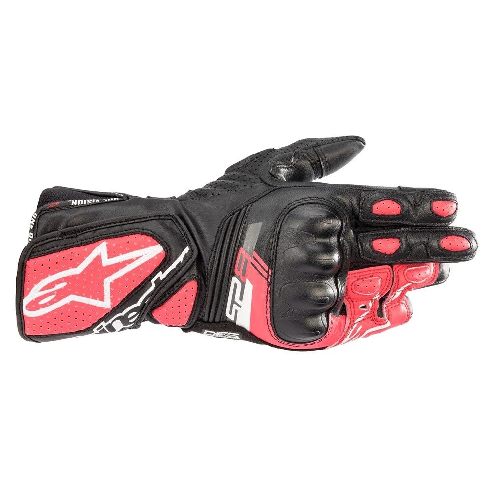 Alpinestars Stella SP-8 v3 Women's Leather Road Gloves - Black/White/Diva Pink