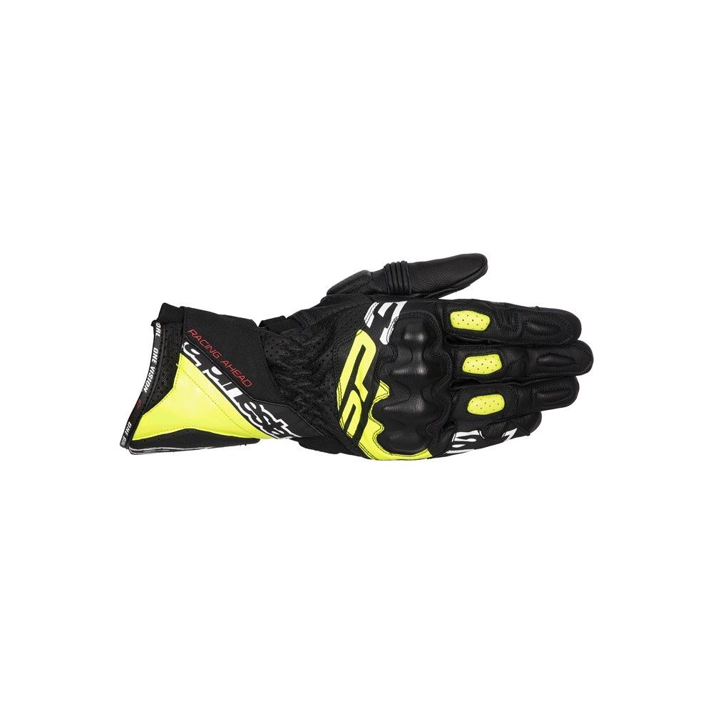 Alpinestars SP-3 Road Motorcycle Gloves - Black/Yellow Fluoro/White