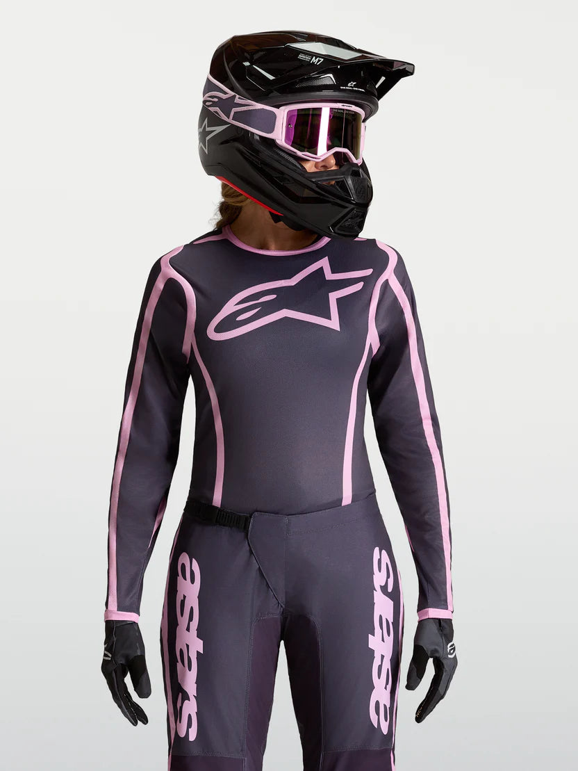 Alpinestars 2027 Womens Stella Fluid Apex v2 Jersey - Graystone/Old Pink