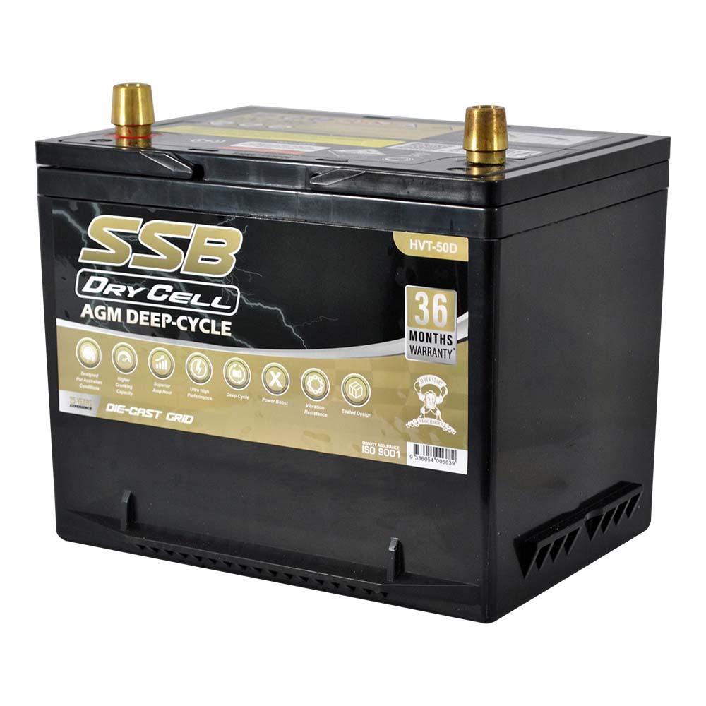 HVT-50D AGM Dry Cell Battery 12V 60Ah 600CCA – SSB HVT High Performance