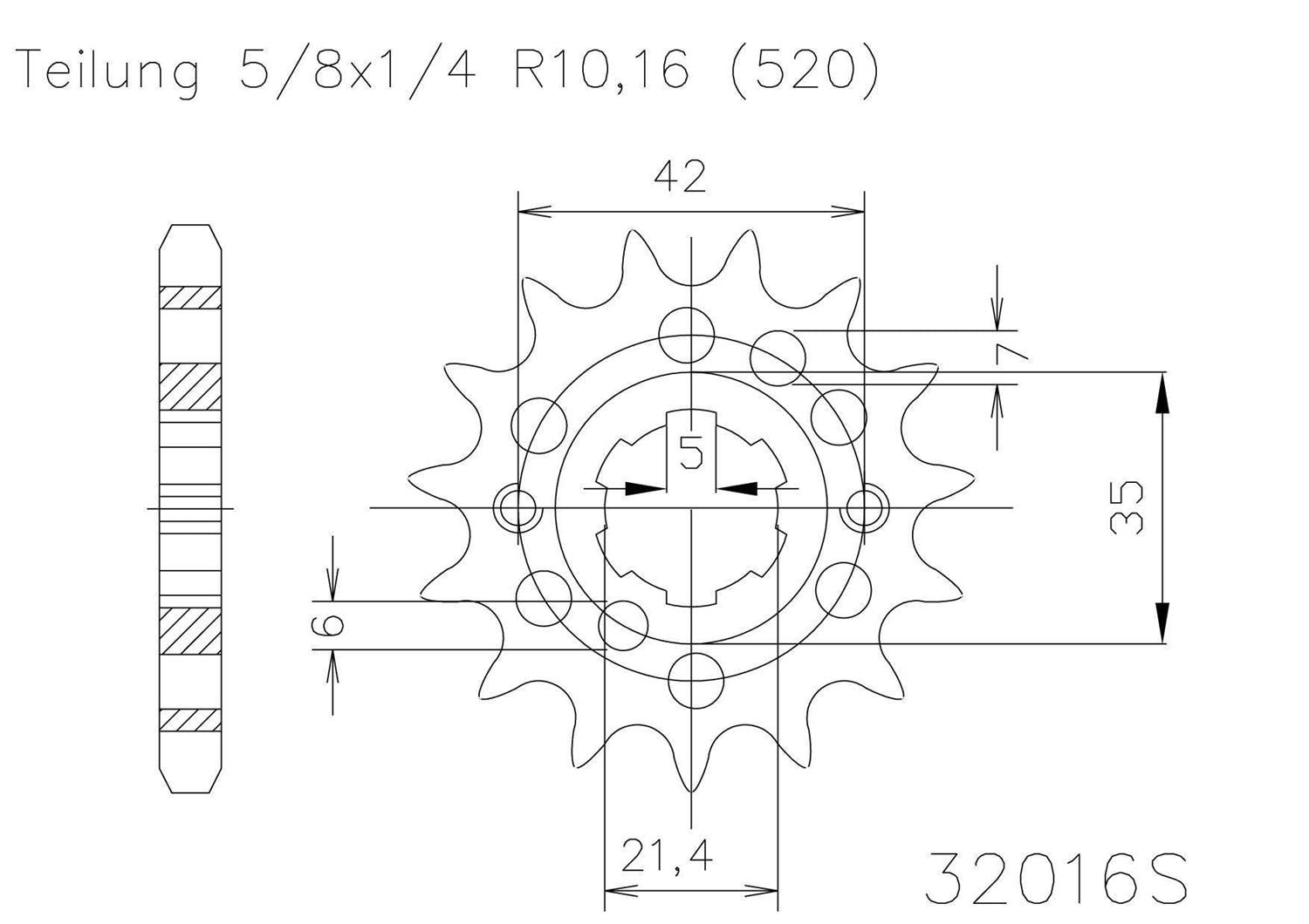 SPROCKET FRONT MOTO MASTER STEEL 14T KAWASAKI KLX450 KLX450R KX450F KX450X