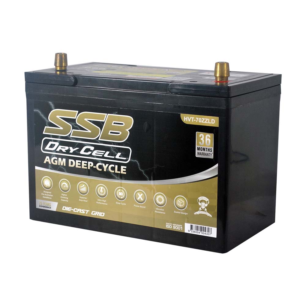 SSB HVT-70ZZLD AGM Dry Cell Battery – 12V 105Ah 780CCA