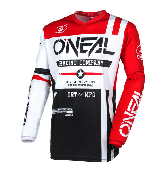 O'Neal 2026 ELEMENT Warhawk Jersey - Black/White/Red
