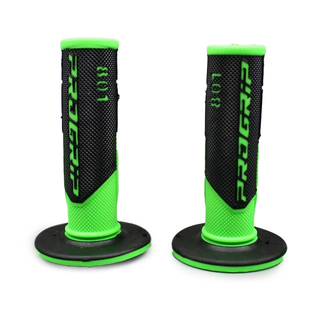 Progrip PG801 MX Grips - Black/Fluro Green PG801GN