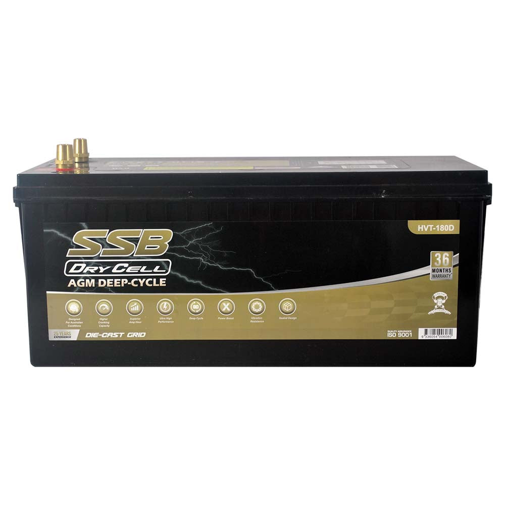 HVT-180D AGM Dry Cell Battery 12V 180Ah 1300CCA – SSB HVT High Performance