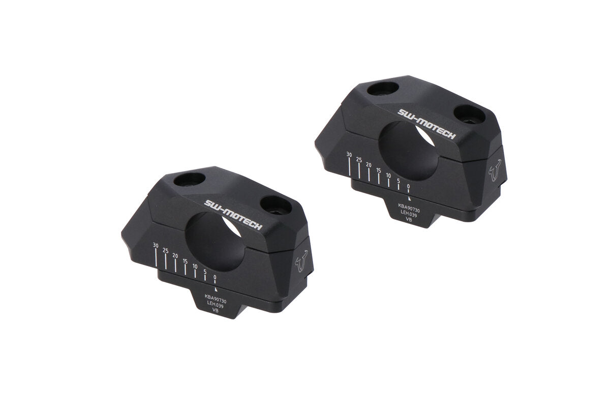 HANDLEBAR BAR RISER SW MOTECH 28MM HANDLEBARS BLACK BENELLI HONDA KTM SUZUKI TRIUMPH YAMAHA