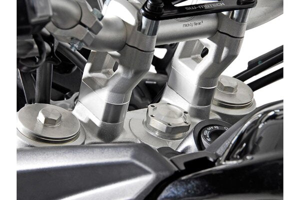 HANDLEBAR BAR RISER SW MOTECH 28MM HANDLEBARS SILVER TRIUMPH TIGER XC XR XRX XCA EXPLORER