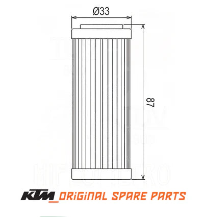 KTM/Husqvarna/GASGAS Genuine Oil Filter 77338005100 (HF652)