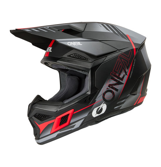 O'Neal 2026 3SRS HAZE Mx Helmet - Black/Grey/Red