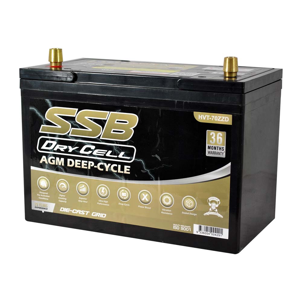 HVT-70ZZD AGM Dry Cell Battery 12V 105Ah 780CCA – SSB HVT High Performance