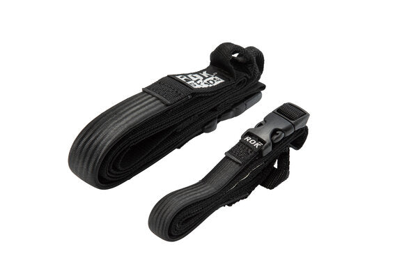 SW MOTECH ROK STRAPS 2 ADJUSTABLE STRAPS BLACK 310-1060 MM SIZE ADJUSTABLE STRAPS WITH ELASTIC BAND