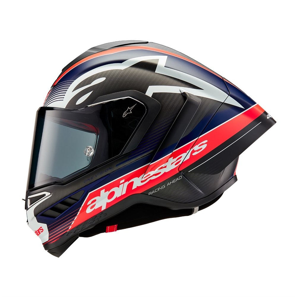 Alpinestars Supertech R10 Team Helmet - Black Carb Red Fluo Blu Matt