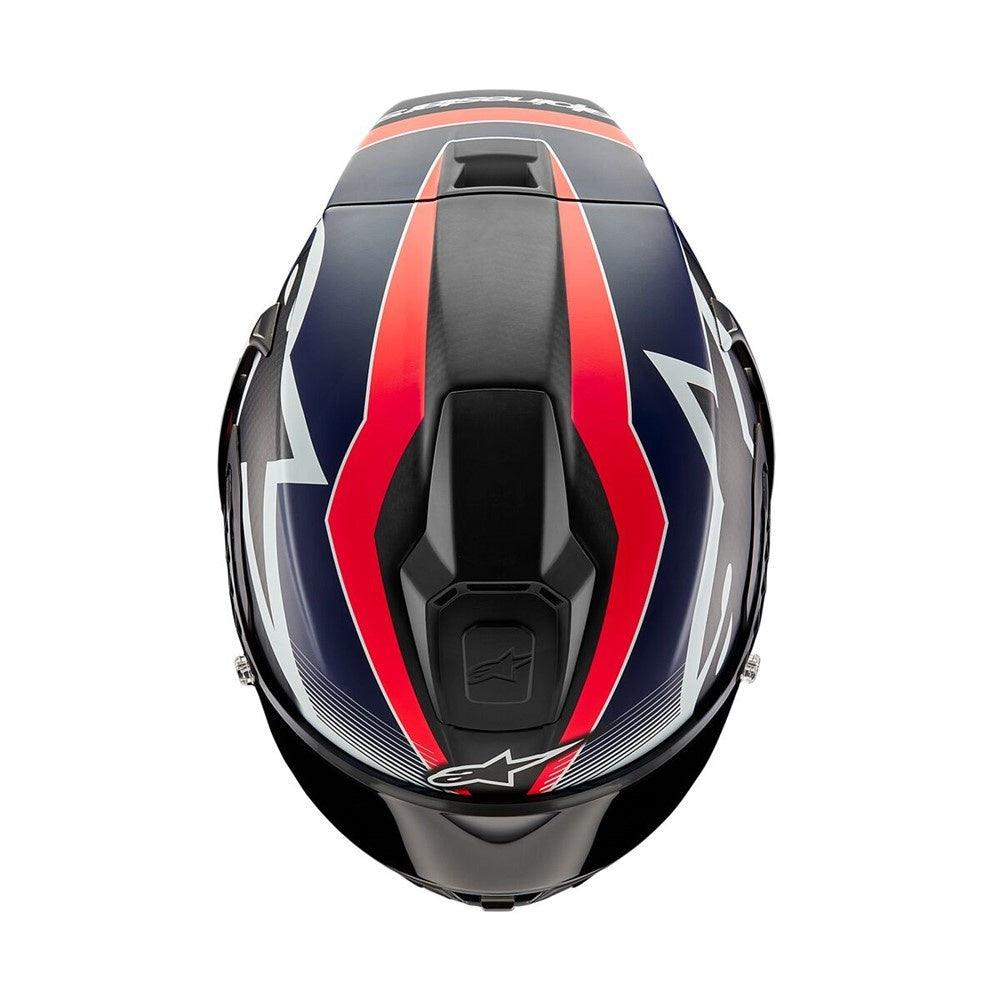 Alpinestars Supertech R10 Team Helmet - Black Carb Red Fluo Blu Matt