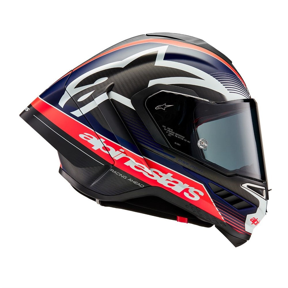 Alpinestars Supertech R10 Team Helmet - Black Carb Red Fluo Blu Matt