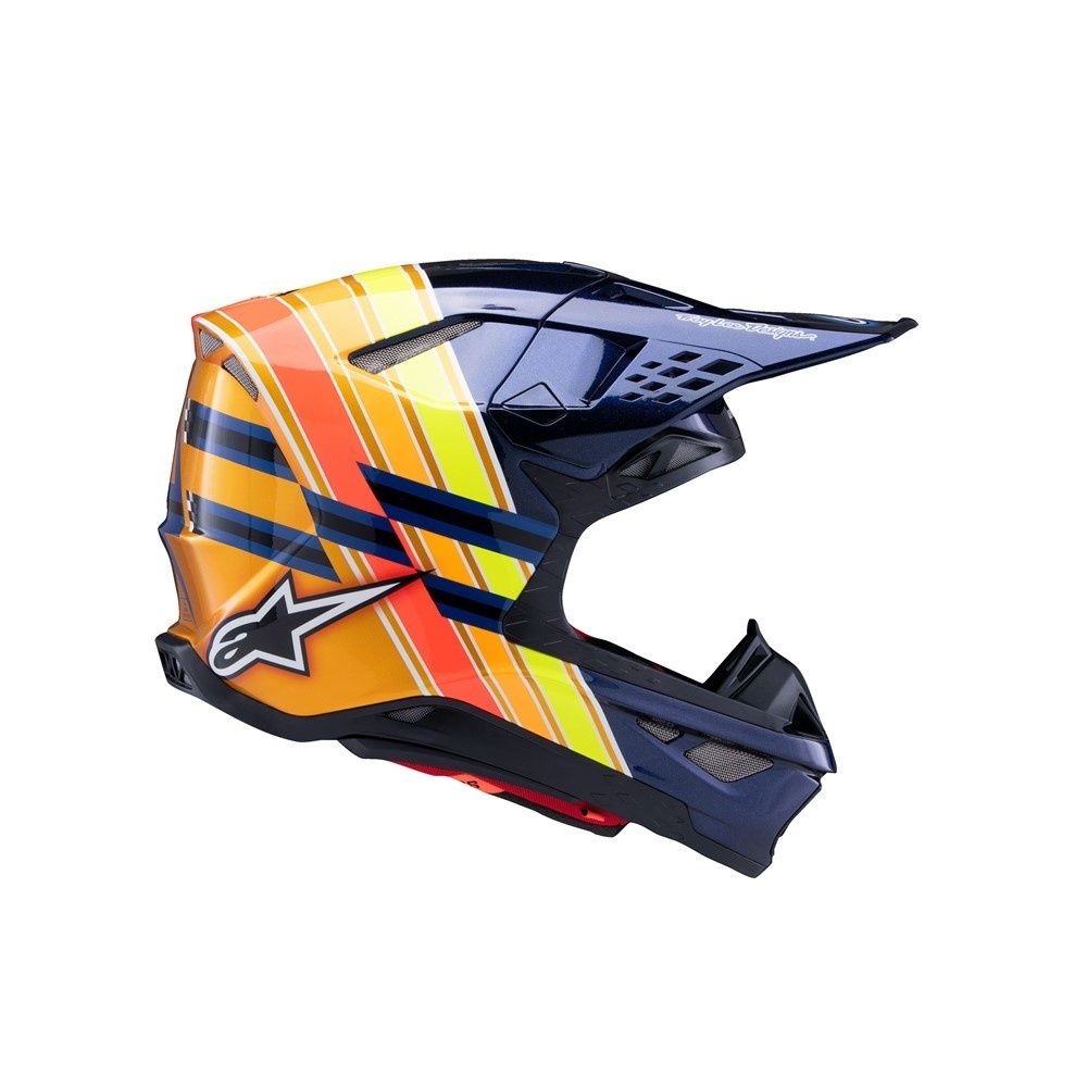 Alpinestars Supertech S-M10 TLD Edition - Dark Blue/Orange/Yellow Fluoro/Red Gloss