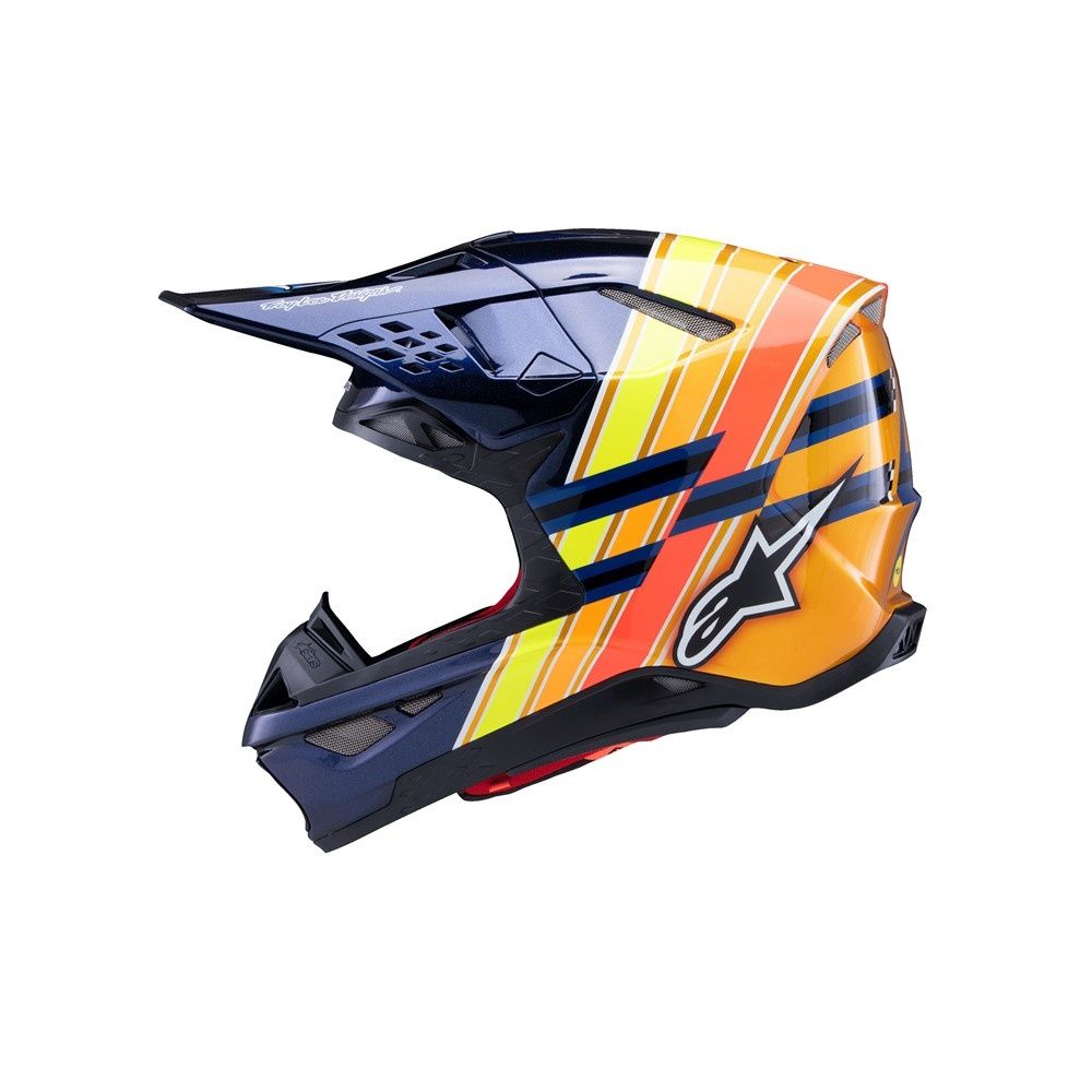 Alpinestars Supertech S-M10 TLD Edition - Dark Blue/Orange/Yellow Fluoro/Red Gloss
