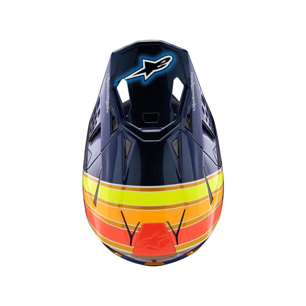 Alpinestars Supertech S-M10 TLD Edition - Dark Blue/Orange/Yellow Fluoro/Red Gloss